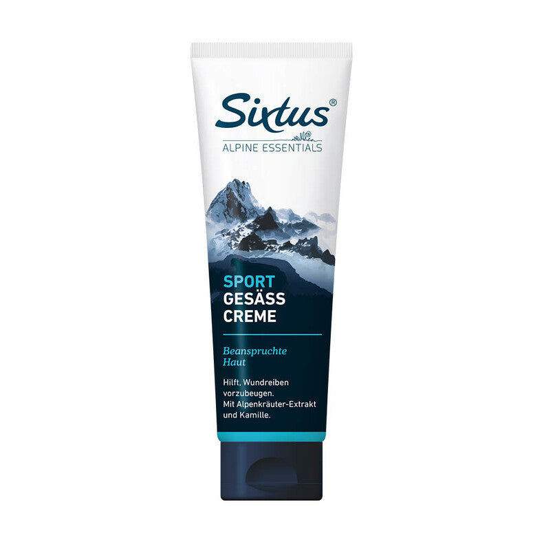 Produktdarstellung von der Sixtus Sport Gesäßcreme in der 125 ml Tube